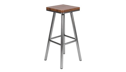 Modern bar stool with wooden top