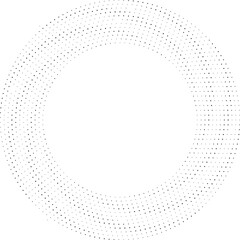 Gold Halftone round frame. Golden luxury Halftone twisted circle