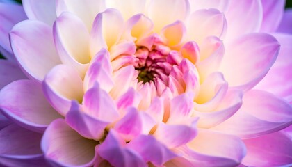 Fototapeta premium Pastel Dahlia Closeup Bloom.