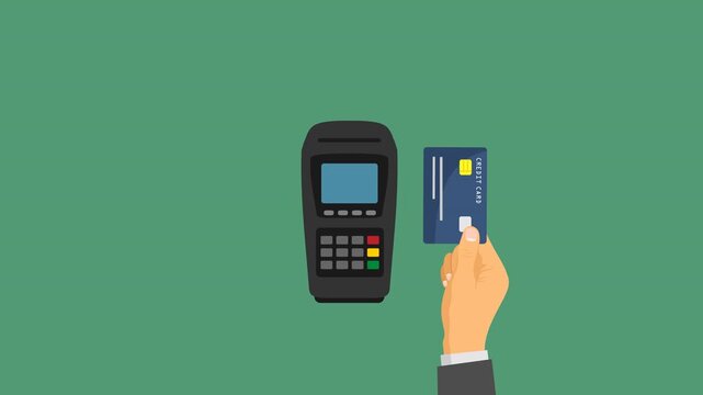 edc payment video animation flat concept