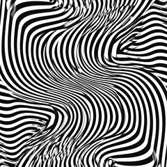 Abstract black and white striped pattern
