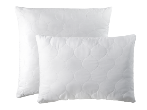 sleep pillows with cotton cover, isolate on a white background
