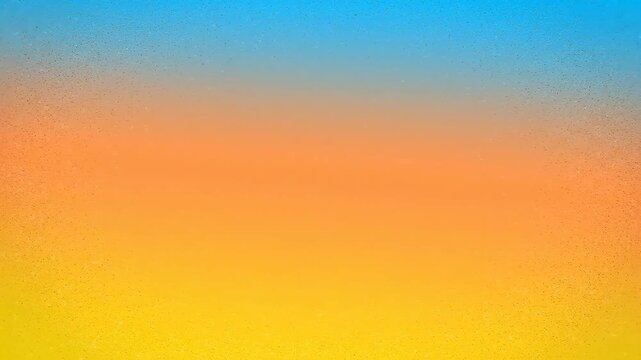 Summer Gradient with Grainy Texture - The video showcases an abstract blend of smooth summer colors, transitioning from a calm blue at the top to warm orange and yellow hues below.