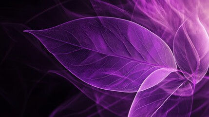 Bright purple leaves glow