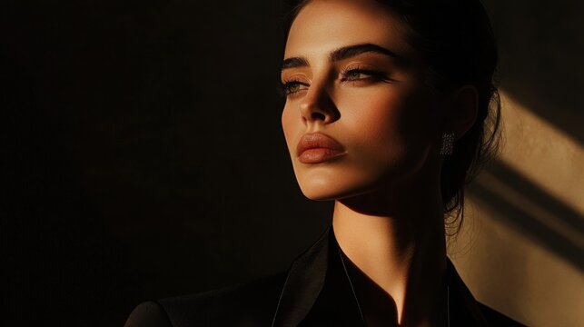 Chic model portrait in natural light