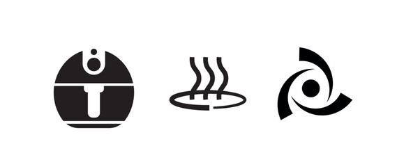 airfryer icon on white background	
