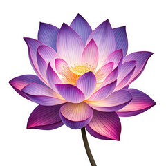 Beautiful lotus flower isolated on transparent background