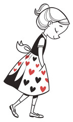 girl in a dress