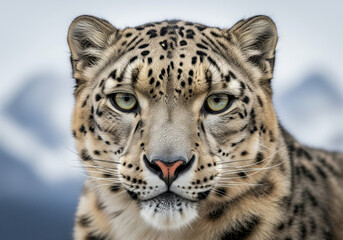 Fototapeta premium lose-up Portrait of a Majestic Snow Leopard