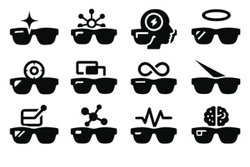 Emotion icons halo awareness assistant icon loop ai toggle beam future tech