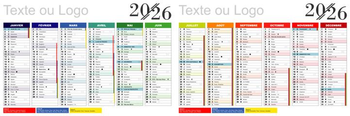 Calendrier 2026