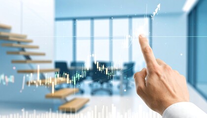 Touchscreen interface with financial data overlay