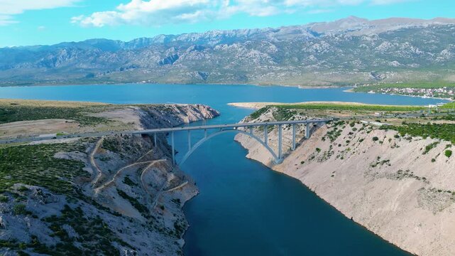 Maslenica bridge highway, A1 motorway bridge, modern bridge Croatia, Novsko Ždrilo, Adriatic highway, Croatian infrastructure, Zadar County, engineering landmark, arch bridge, travel Croatia, road tri