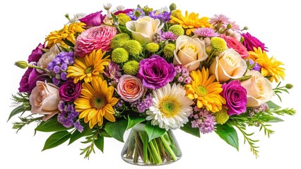 Obraz premium A beautiful and vibrant floral bouquet overflowing with variety and color accents