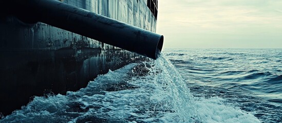 Environmental Impact, Ship Discharging Water into the Open Ocean