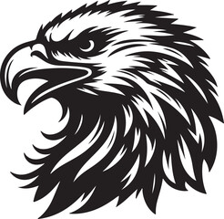 Obraz premium A eagle head silhouette vector