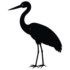 stork silhouette vector art design