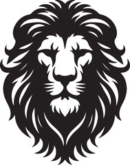Obraz premium A lion head silhouette vector