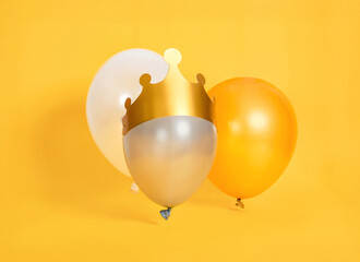 Obraz premium Set of a different balloons festive background