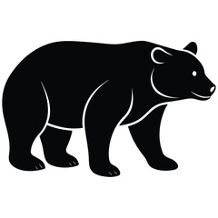 Obraz premium bear silhouette vector art design