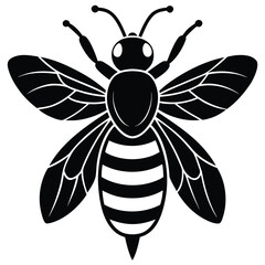 bee silhouette vector art design