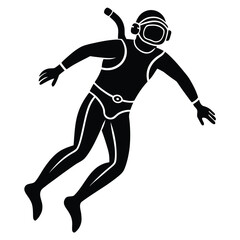 diver silhouette vector art design