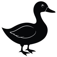 duck silhouette vector art design