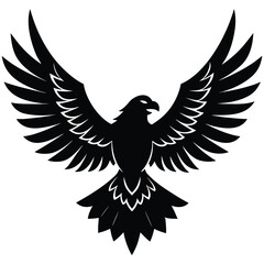 eagle flying silhouette vector art design