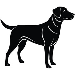 labrador silhouette vector art design
