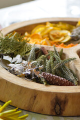 Natural decorations for handmade candles and crafts