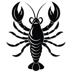 lobster silhouette vector art design