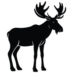 moose silhouette vector art design