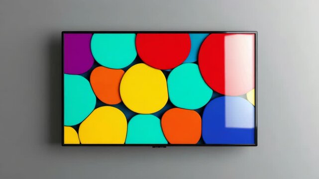 Vibrant design of four balls, each in a different color, against a white background.