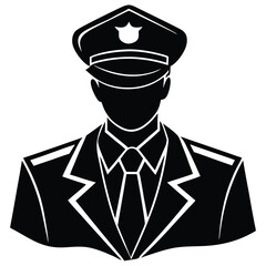 police officer silhouette vector art design