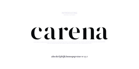 Carena Abstract Fashion font alphabet. Minimal modern urban fonts for logo, brand etc.
