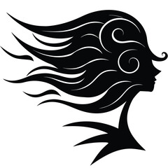 wind silhouette vector art design