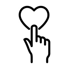 Touch Heart concept illustration for people and community