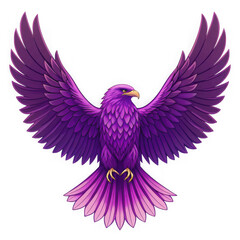 Obraz premium Vibrant Purple Eagle with Outstretched Wings PNG Illustration