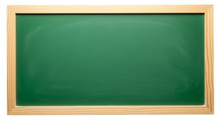 Empty classroom chalkboard with plenty of space for custom text. Education PNG with transparent background.