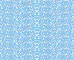 Abstract floral seamless pattern. Vector art deco texture. Geometric minimalist background.
