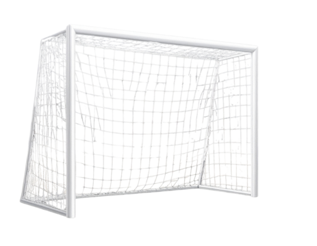 Professional Soccer Goal with Net Detail isolated on a transparent background - Powered by Adobe