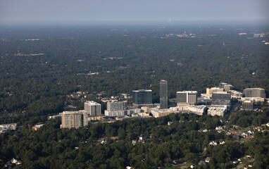 aerial view of the city