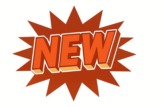 New Product Announcement Comic Style Starburst.