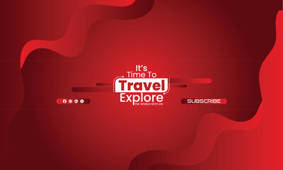 Travel YouTube Banner or Cover Template