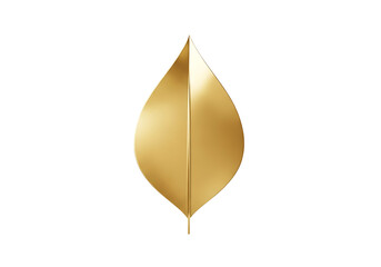 A stylized, golden leaf design against a black background.