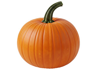 Obraz premium A vibrant orange pumpkin with a prominent stem against a black background.