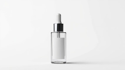 Serum Bottle Mockup With Label Cosmetic Product Display Mockup