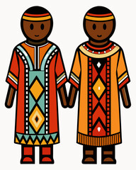 Dashiki Vector Illustration | African Traditional Clothing Design