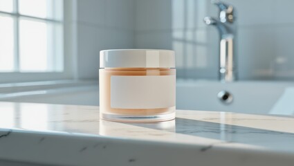 Cosmetic Cream Jar Mockup With Blank Label Beauty Product Mockup Studio Shot