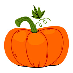Autumn Harvest A Vibrant Orange Pumpkin Illustration